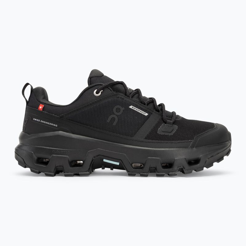 Buty męskie On Cloudrock Low Waterproof black/black 2