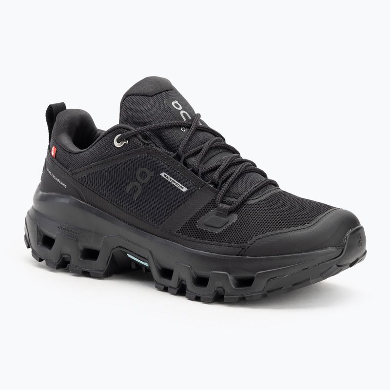 Buty damskie On Cloudrock Low Waterproof black/black