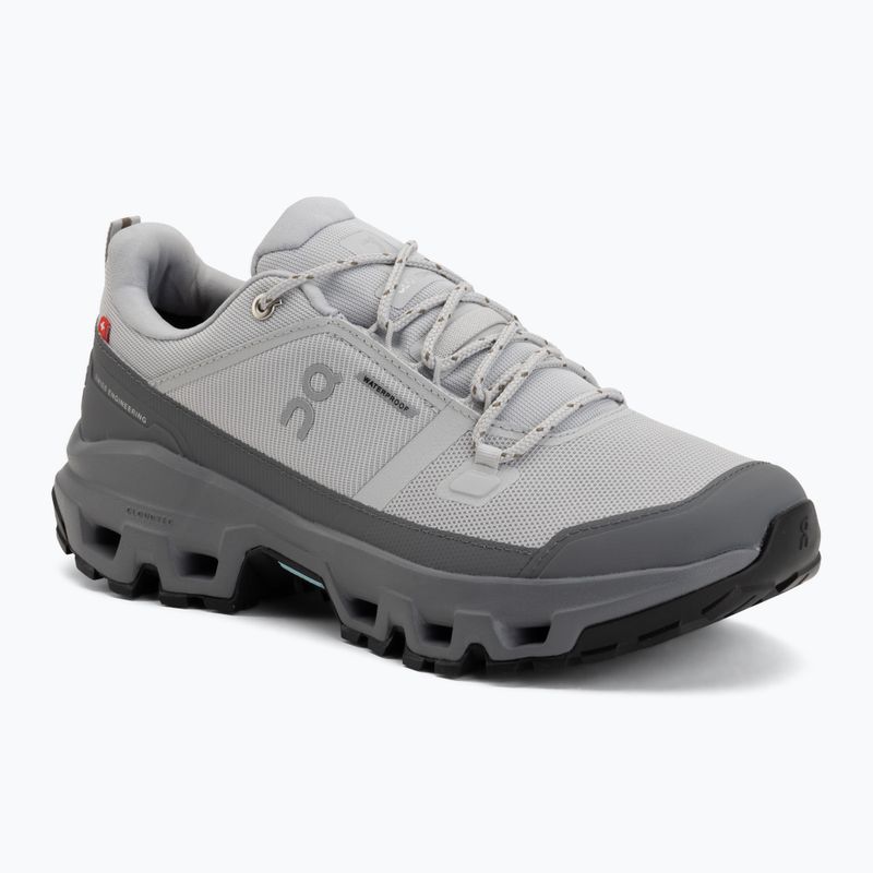 Buty turystyczne męskie On Cloudrock Low Waterproof glacier/rock