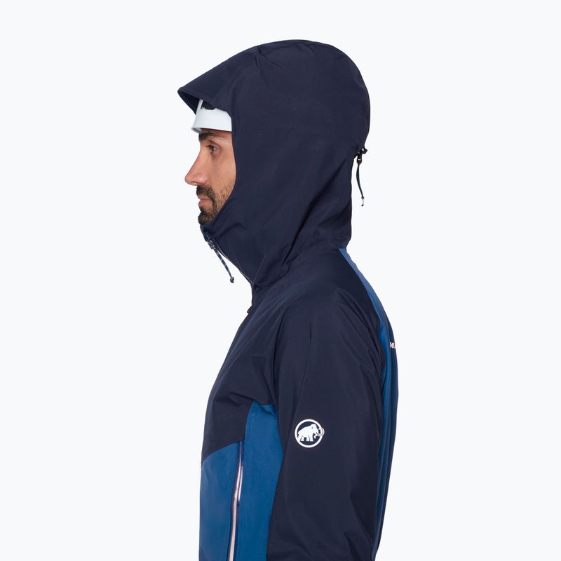 Kurtka przeciwdeszczowa męska Mammut Crater IV HS Hooded tschiel/marine 5