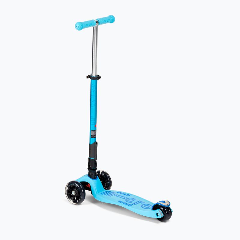 Hulajnoga trójkołowa dziecięca Micro Maxi Deluxe Foldable LED bright blue 3