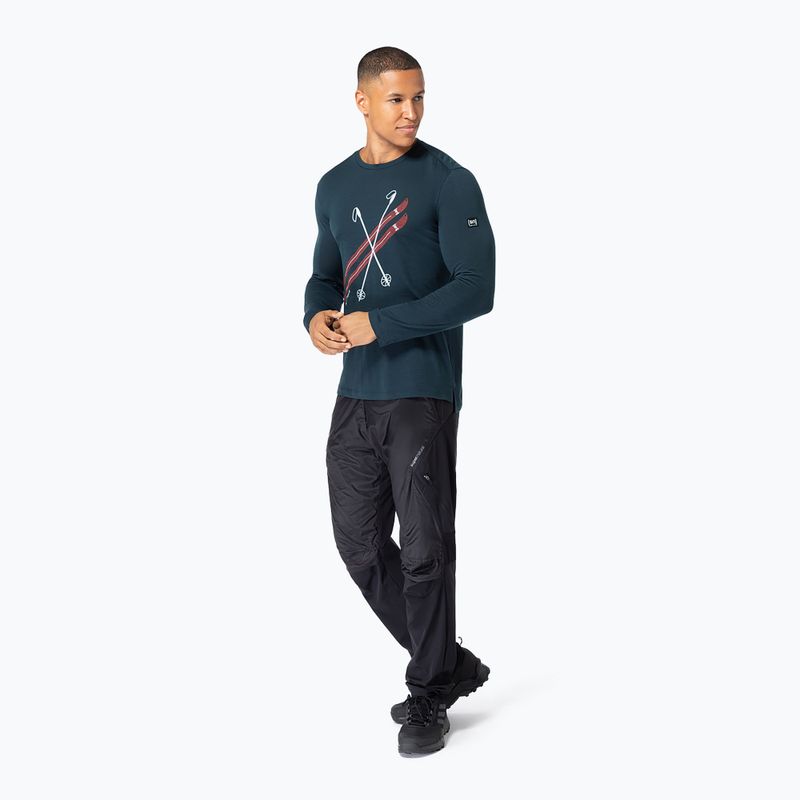 Longsleeve męski super.natural Kryssede Ski blueberry/fresh white/high risk red 2