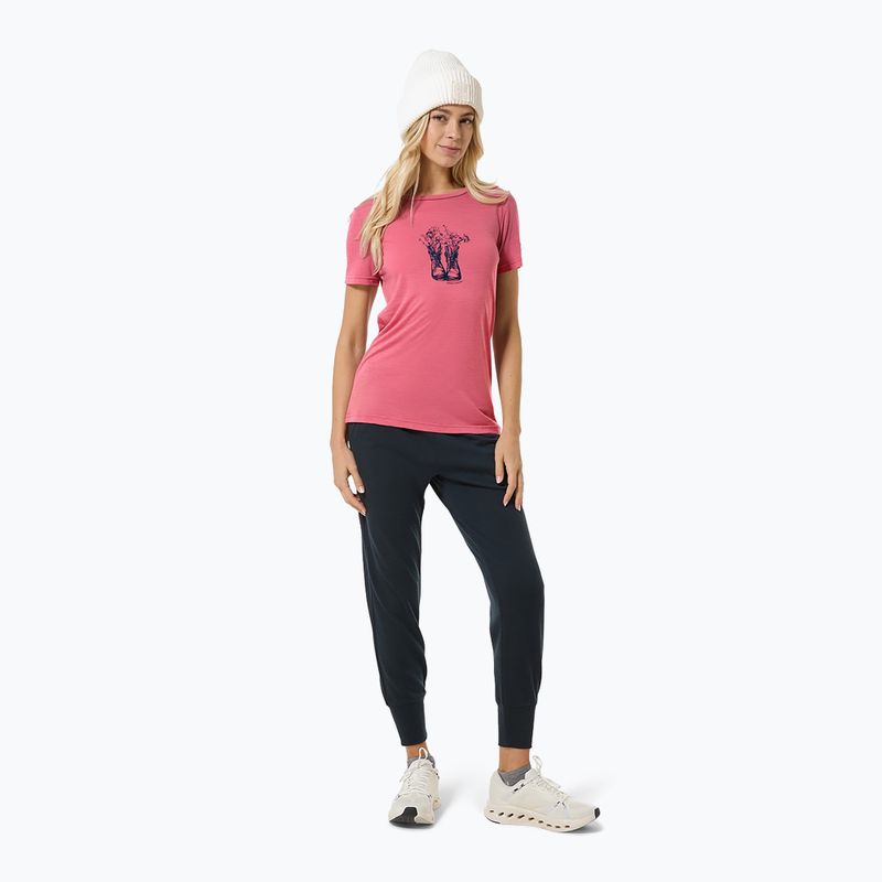 Koszulka damska super.natural Flower Boots Tee mauvewood/blueberry 2