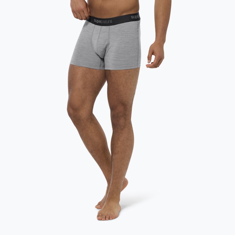 Bokserki termoaktywne męskie super.natural Tundra 175 cashmere grey melange 3