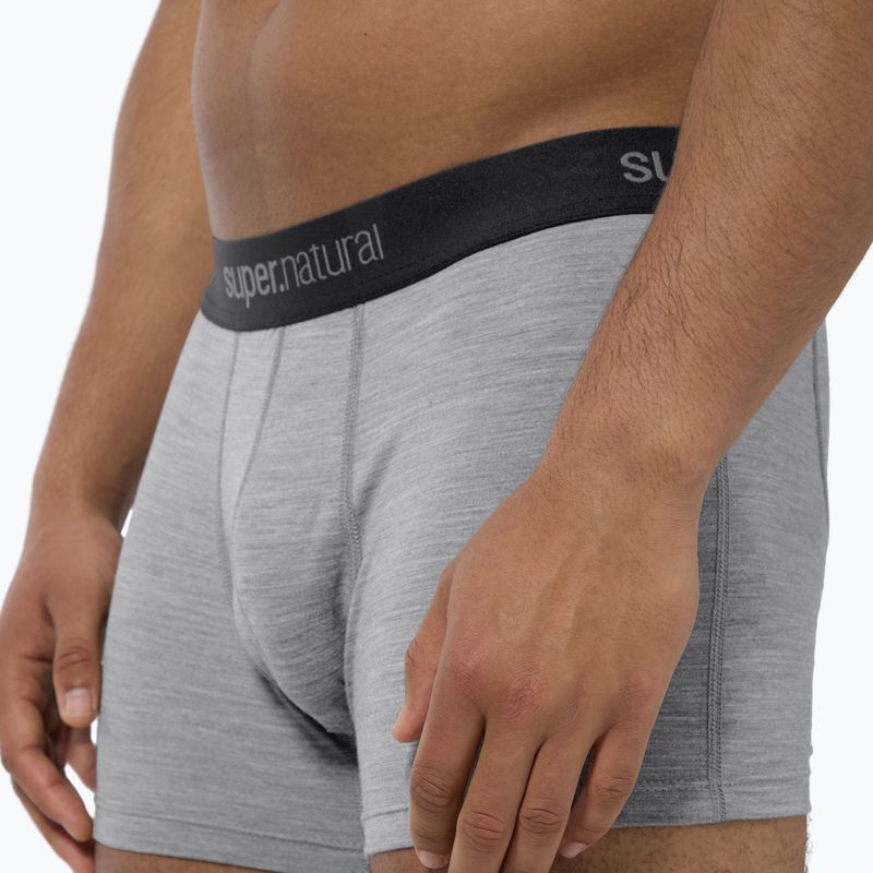Bokserki termoaktywne męskie super.natural Tundra 175 cashmere grey melange 6
