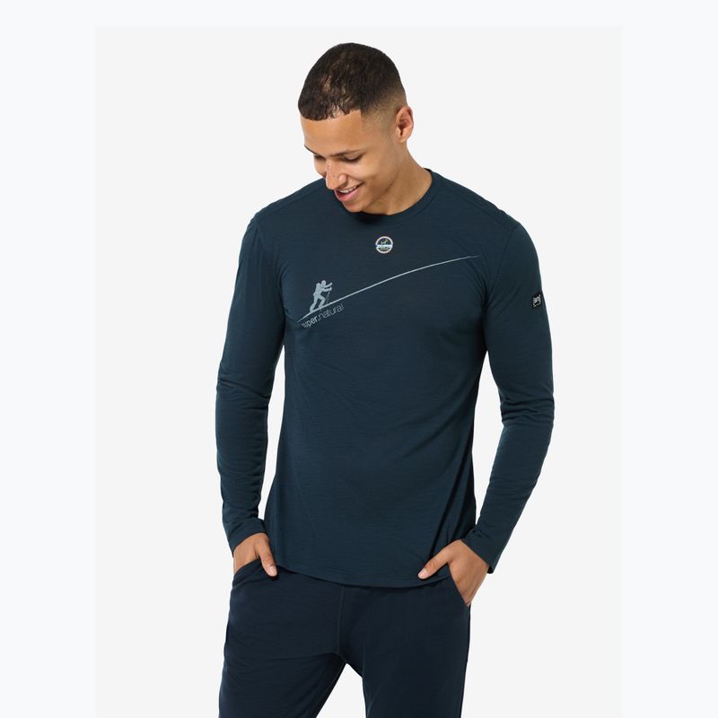 Longsleeve męski super.natural HZSG Haute Route blueberry/various