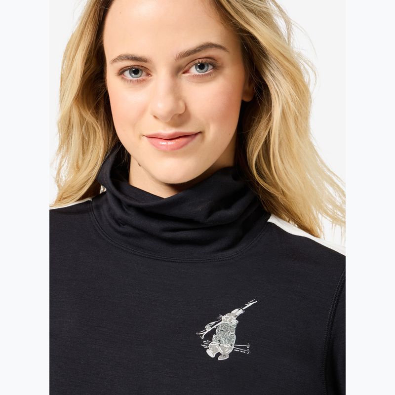 Sweter damski super.natural Bunny Roll Neck jet black/f.white/various/eucalyptus gl 3