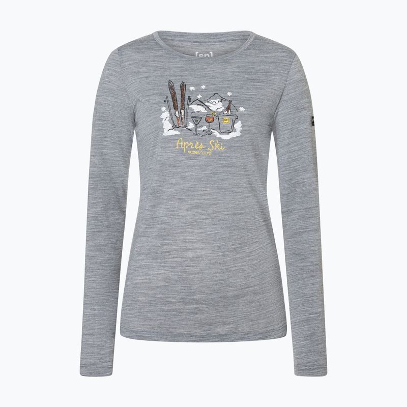 Longsleeve damski super.natural Apres Ski cashmere grey melange/various 5