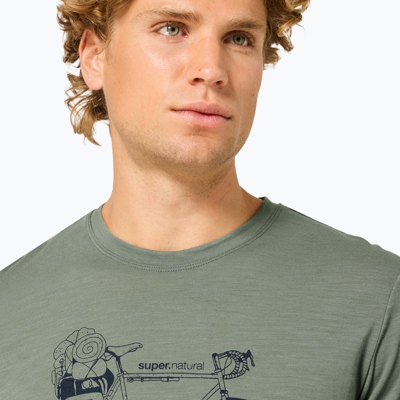 Koszulka męska super.natural Wander Wheel Tee eucalyptus/blueberry 3