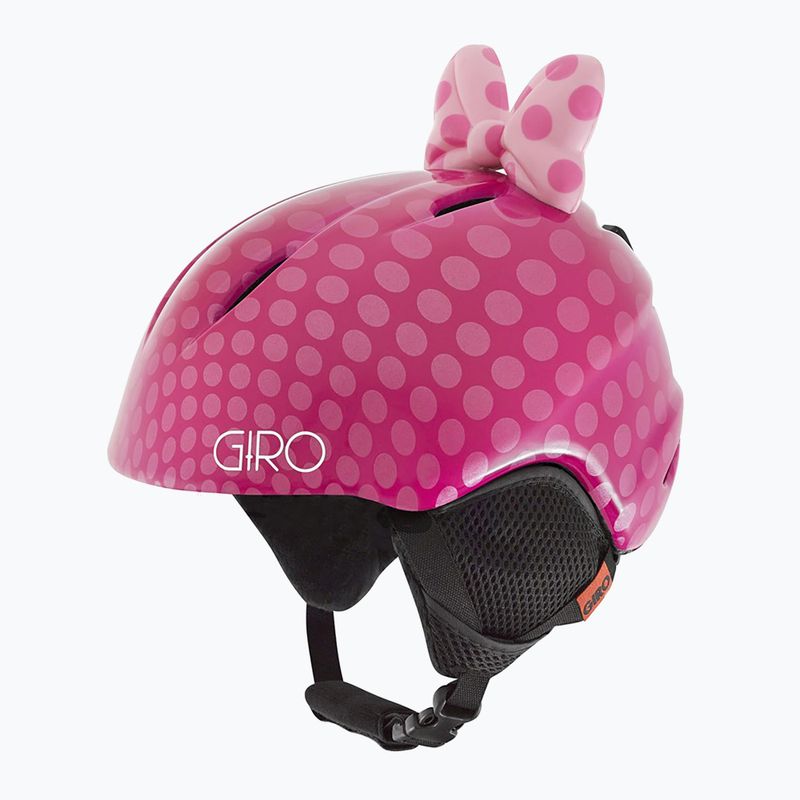 Kask narciarski dziecięcy Giro Launch Plus Jr pink bow polka dots
