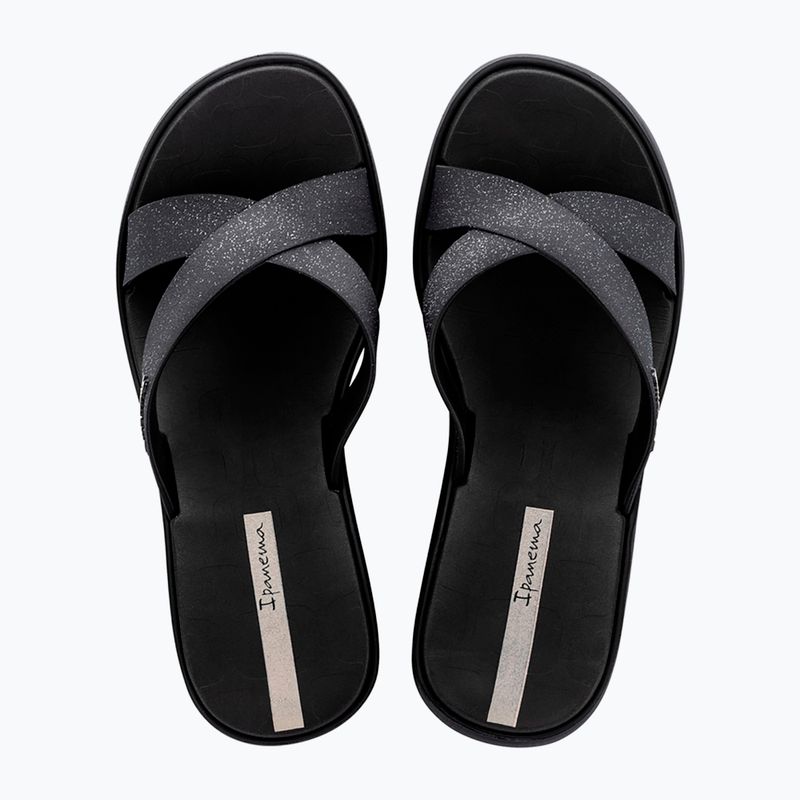 Klapki damskie Ipanema High Fashion II Slide black/glitter/beige 9