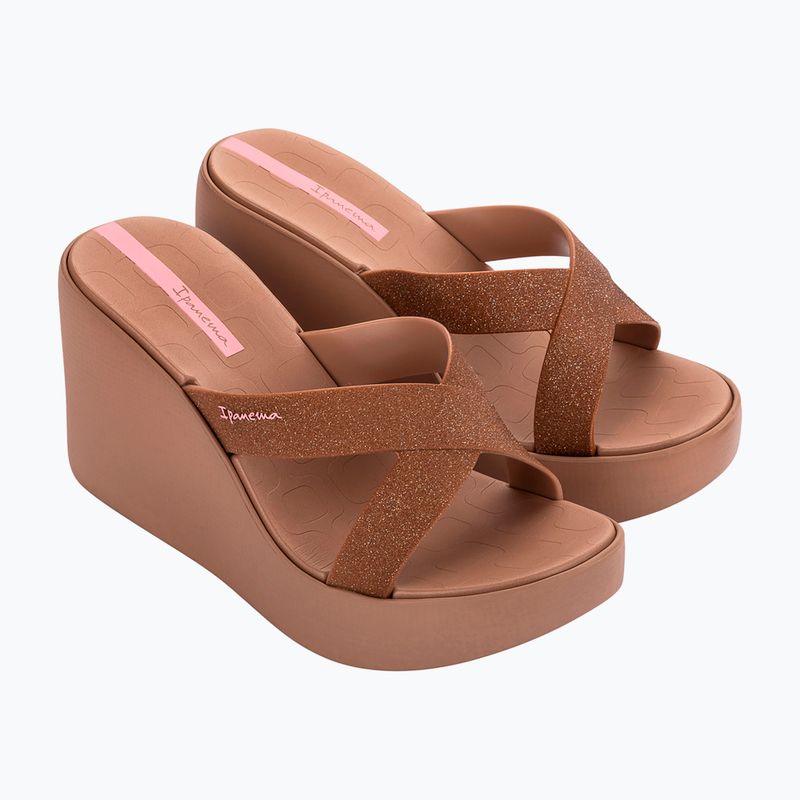Klapki damskie Ipanema High Fashion II Slide brown/glitter/pink 8