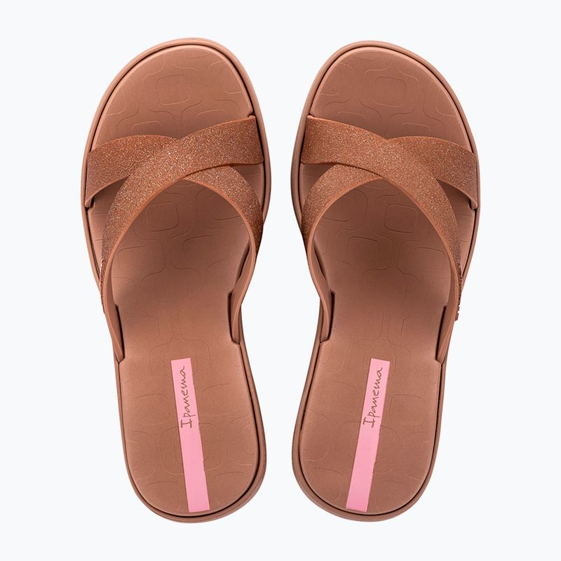 Klapki damskie Ipanema High Fashion II Slide brown/glitter/pink 9