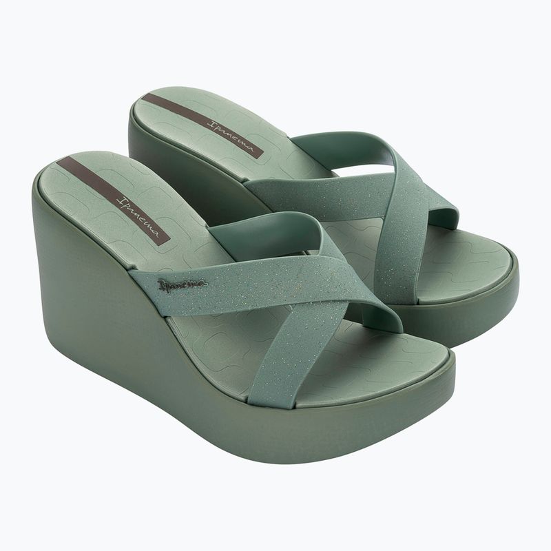 Klapki damskie Ipanema High Fashion II Slide green/glitter green/grey 8