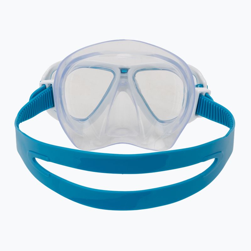Maska do nurkowania Mares Puffer aqua white/clear 4