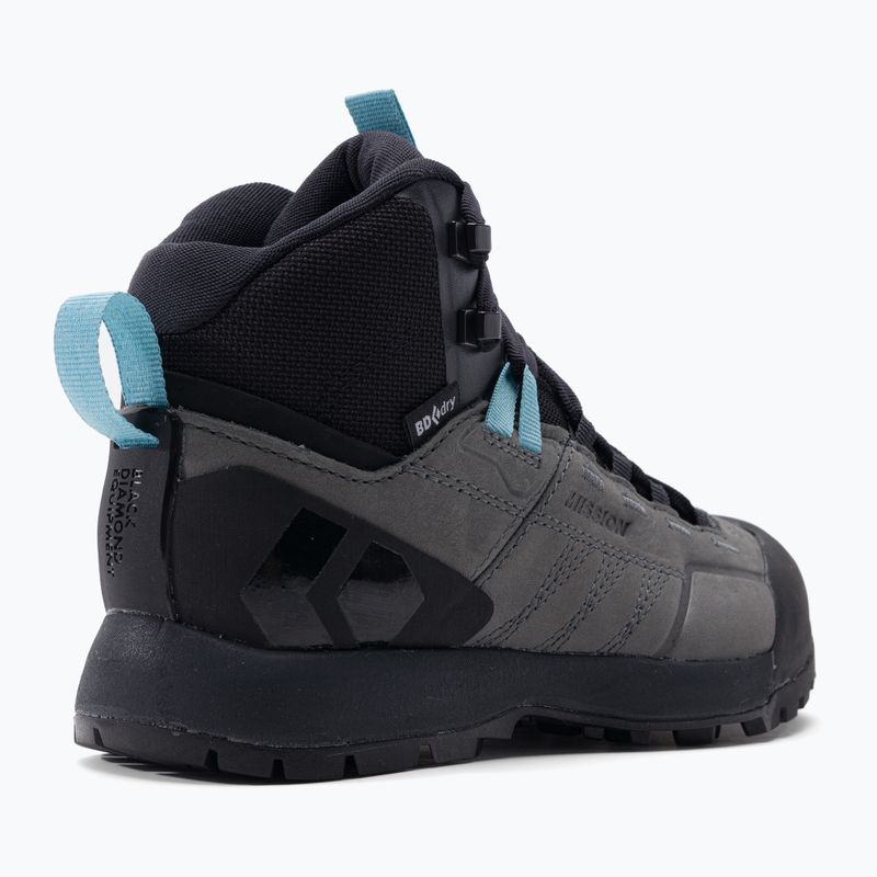 Buty podejściowe damskie Black Diamond Mission LT Mid WP Approach steel grey/costal blue 7