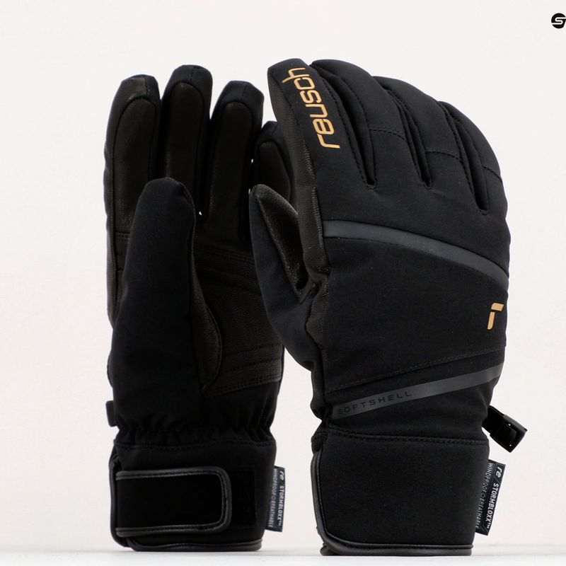 Rękawice narciarskie Reusch Tessa Stormbloxx black/gold 7