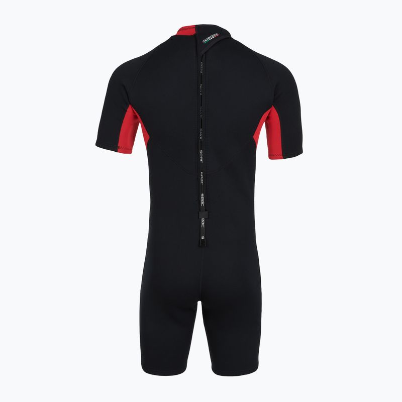 Pianka do pływania męska SEAC Shorty Relax 2.2 mm black/red 3