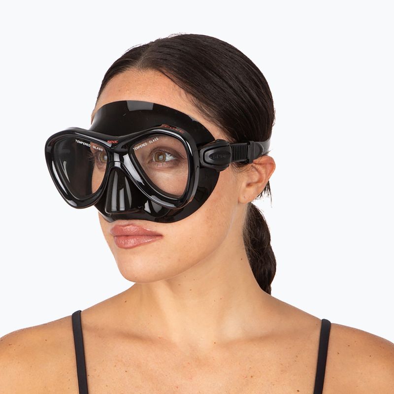 Maska do nurkowania SEAC Cove black/red 7
