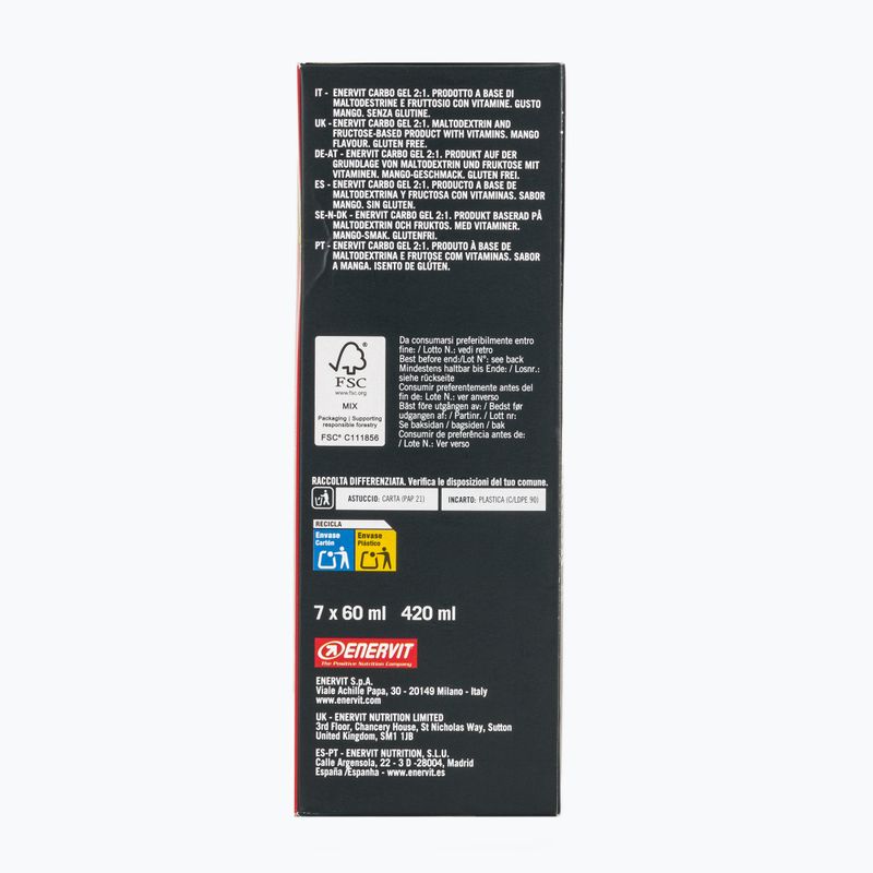 Zestaw żeli energetycznych Enervit Carbo Gel C2:1Pro 7 szt. x 60 ml mango 4