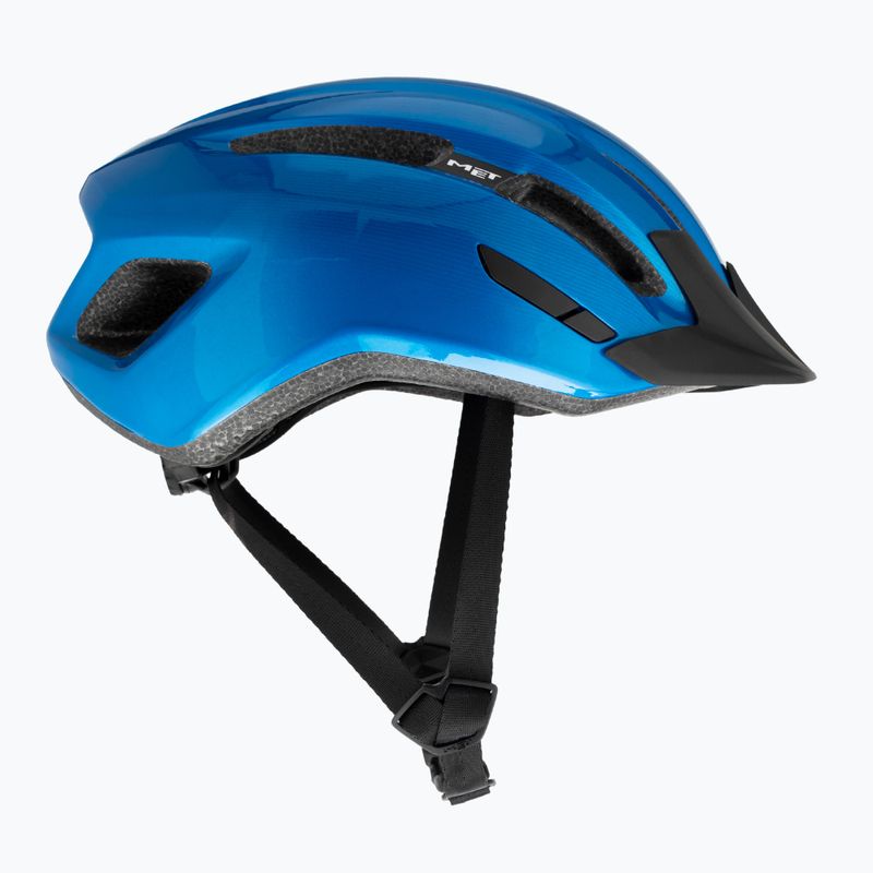 Kask rowerowy MET Downtown blue glossy 4