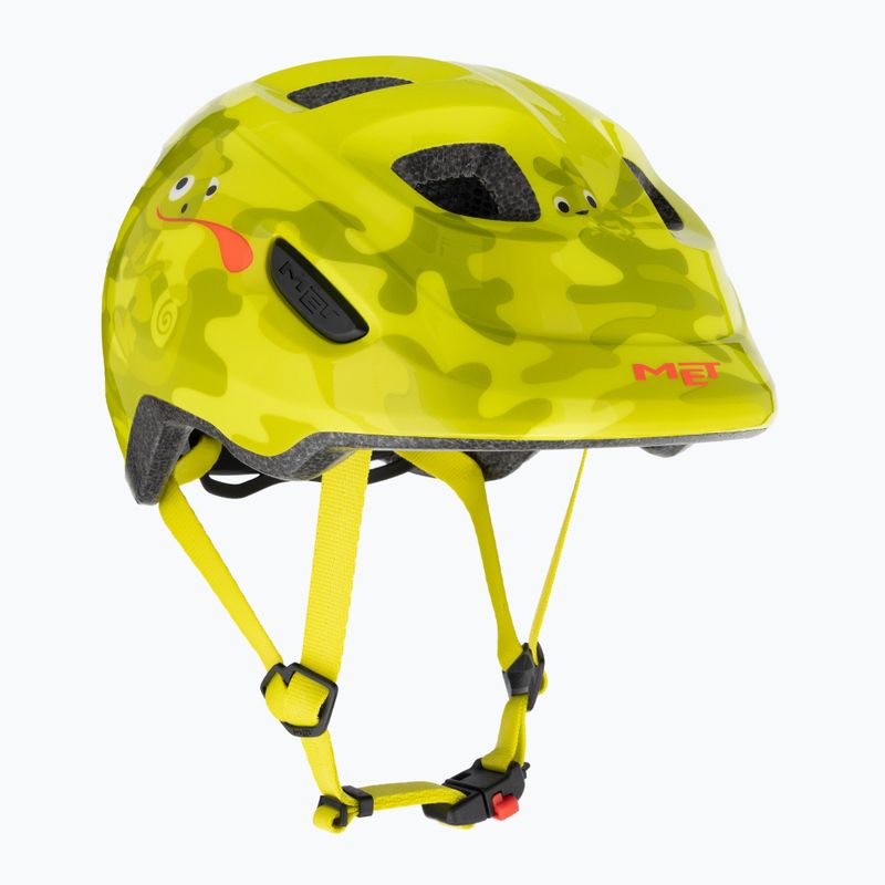 Kask rowerowy dziecięcy MET Hooray lime chameleon glossy