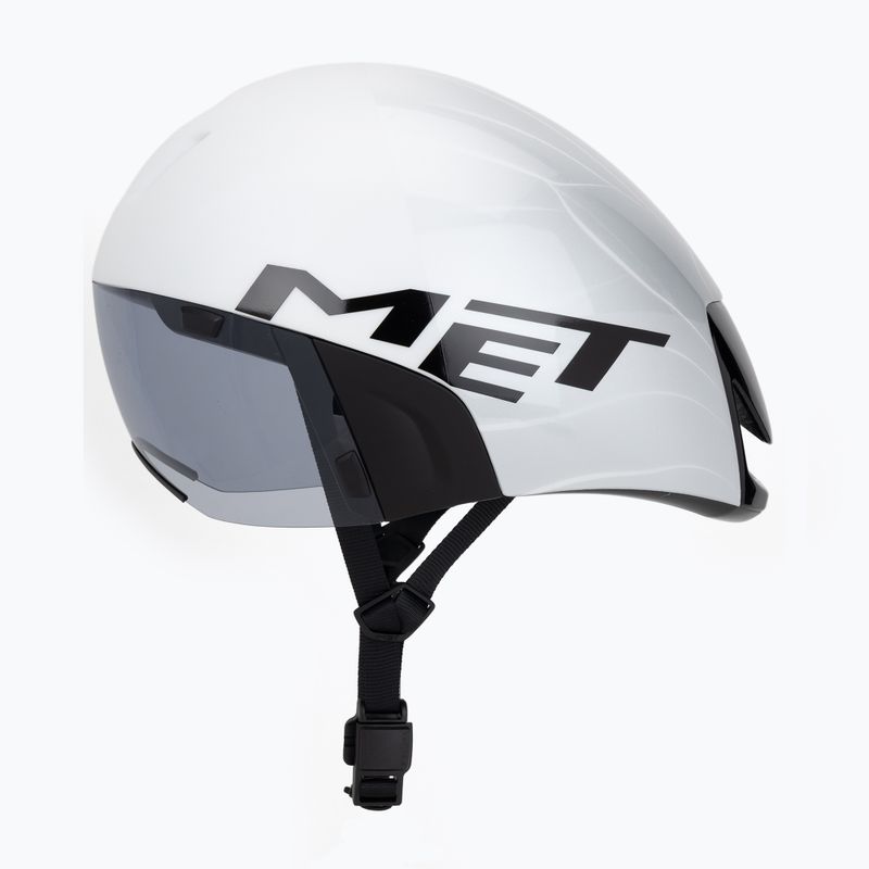 Kask rowerowy MET Codatronica white/silver matt glossy 3