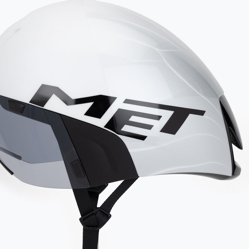 Kask rowerowy MET Codatronica white/silver matt glossy 7
