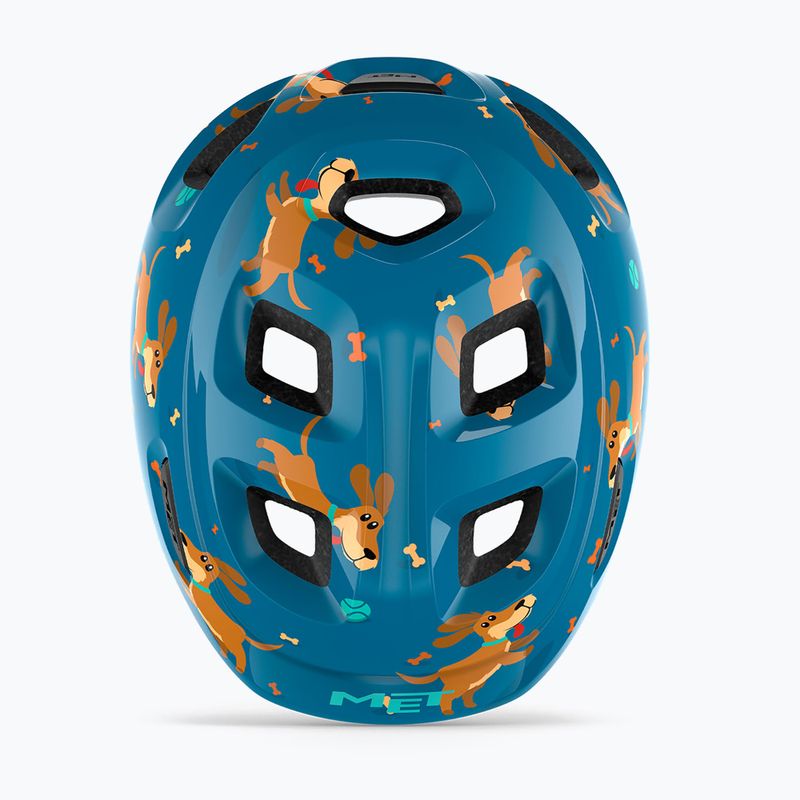 Kask rowerowy dziecięcy MET Hooray blue teckel glossy 7