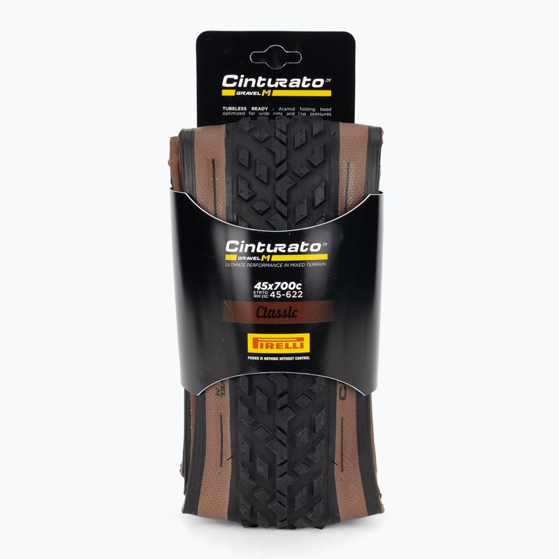 Opona rowerowa Pirelli Cinturato Gravel Mixed TLR Classic 700 x 40C black/brown 2