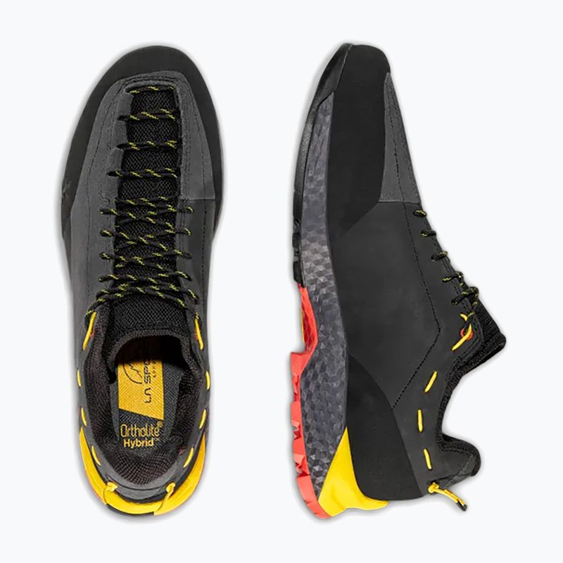 Buty podejściowe męskie La Sportiva Tx Guide Leather carbon/yellow 14