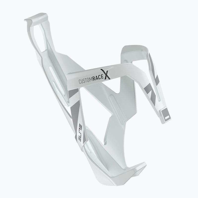 Koszyk na bidon Elite Custom Race X white/glossy grey