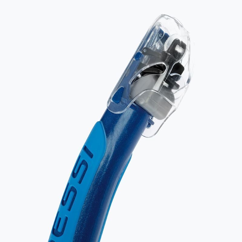 Fajka do nurkowania Cressi Alpha Ultra Dry clear/blue/azure 5