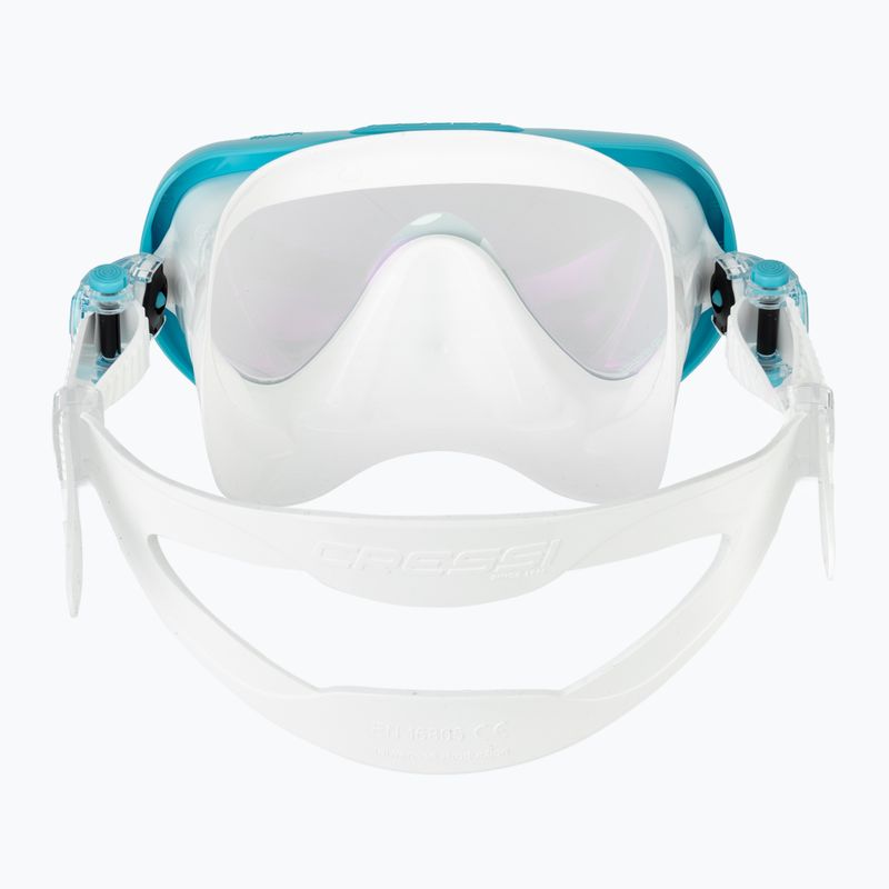 Maska do nurkowania damska Cressi Honey 420 UV white/aquamarine/blue/orange 4