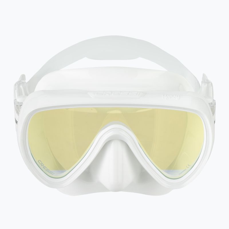 Maska do nurkowania damska Cressi Honey 420 UV white/white/yellow/blue 2