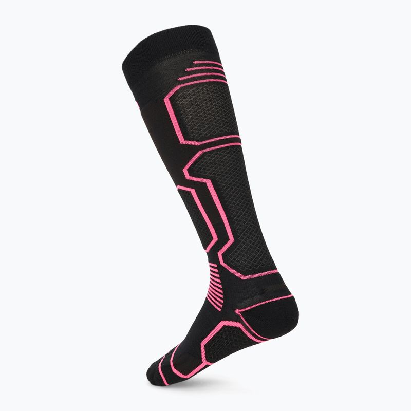 Skarpety narciarskie Mico Medium Weight Warm Control Ski nero fucsia fluo 2