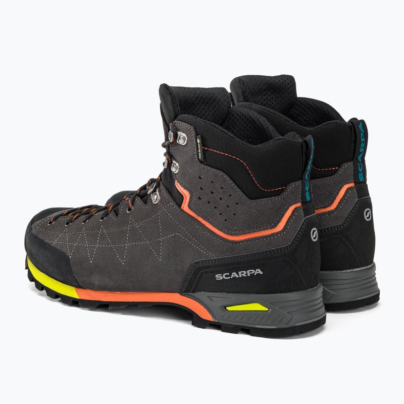 Buty podejściowe męskie SCARPA Zodiac Plus GTX shark/orange 3