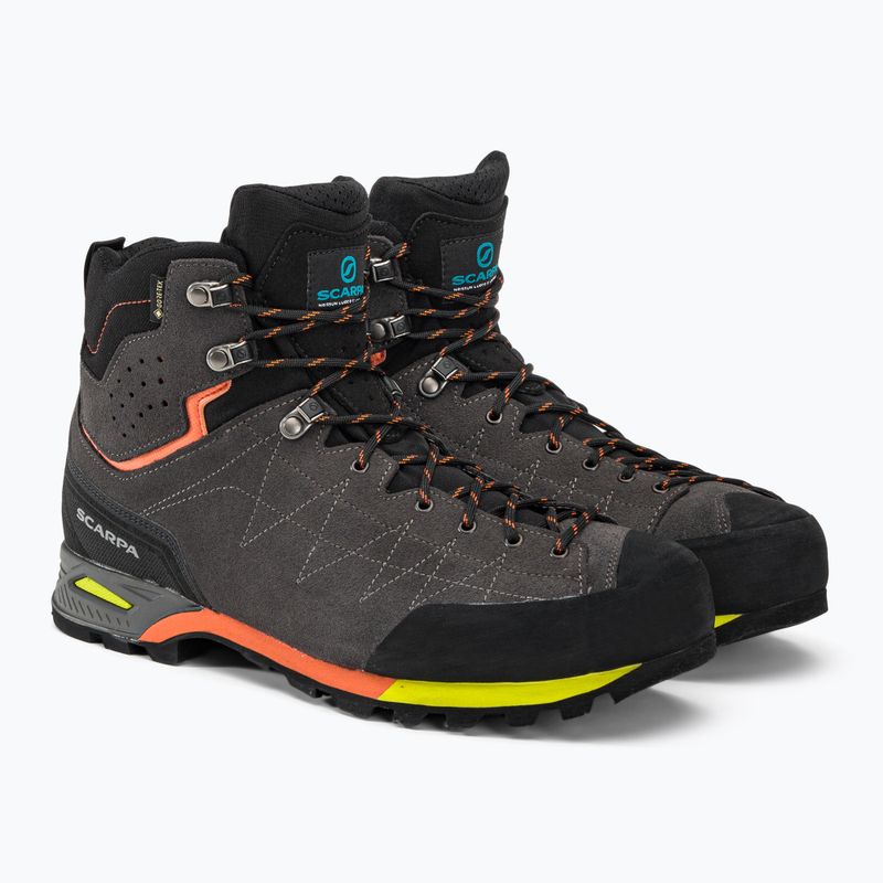 Buty podejściowe męskie SCARPA Zodiac Plus GTX shark/orange 4