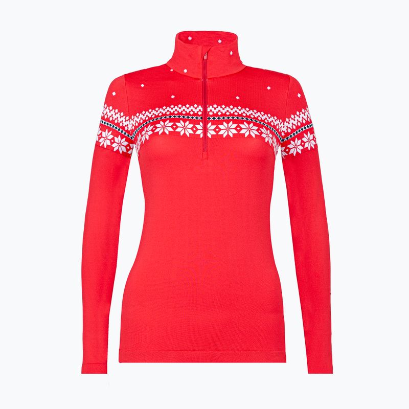 Bluza termoaktywna damska Newland Hilde Half Zip red/white 5