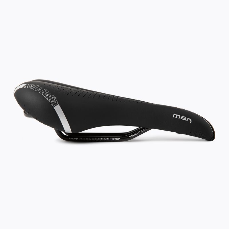 Siodełko rowerowe męskie Selle Italia Man Gel Flow, Manganese Tube 7, Fibra-Tek black 2