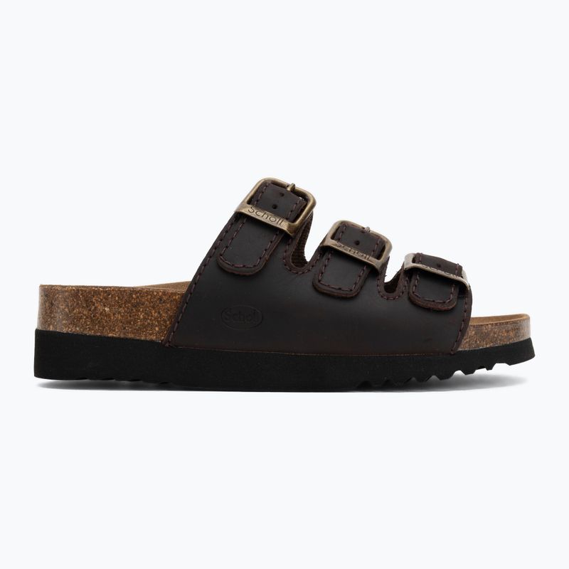 Klapki damskie Scholl Rio Wedge Ad Med dark brown 2