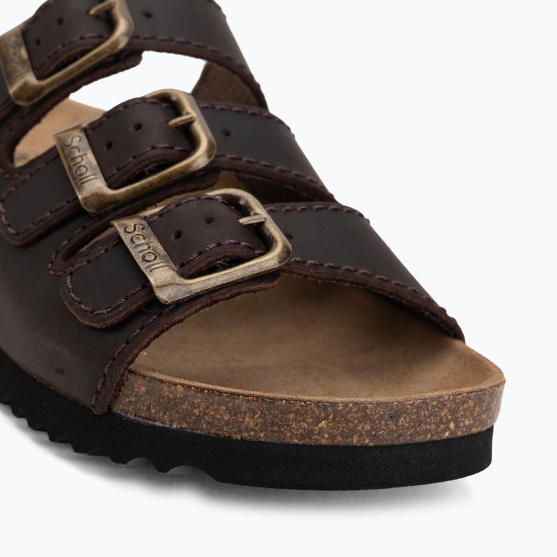 Klapki damskie Scholl Rio Wedge Ad Med dark brown 7