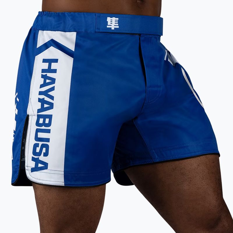 Spodenki treningowe męskie Hayabusa Icon Mid-Thigh MMA blue/white 2