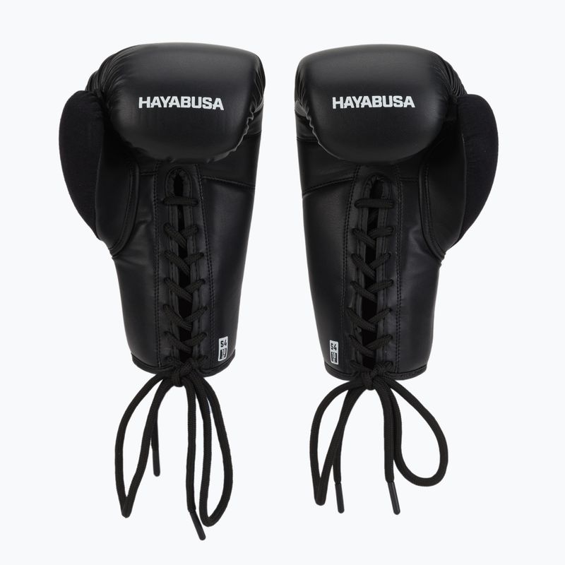 Rękawice bokserskie Hayabusa S4 Lace Up black/white 3
