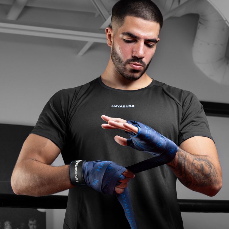 Bandaże bokserskie Hayabusa Deluxe Jacquard Handwraps 450 cm blue 5