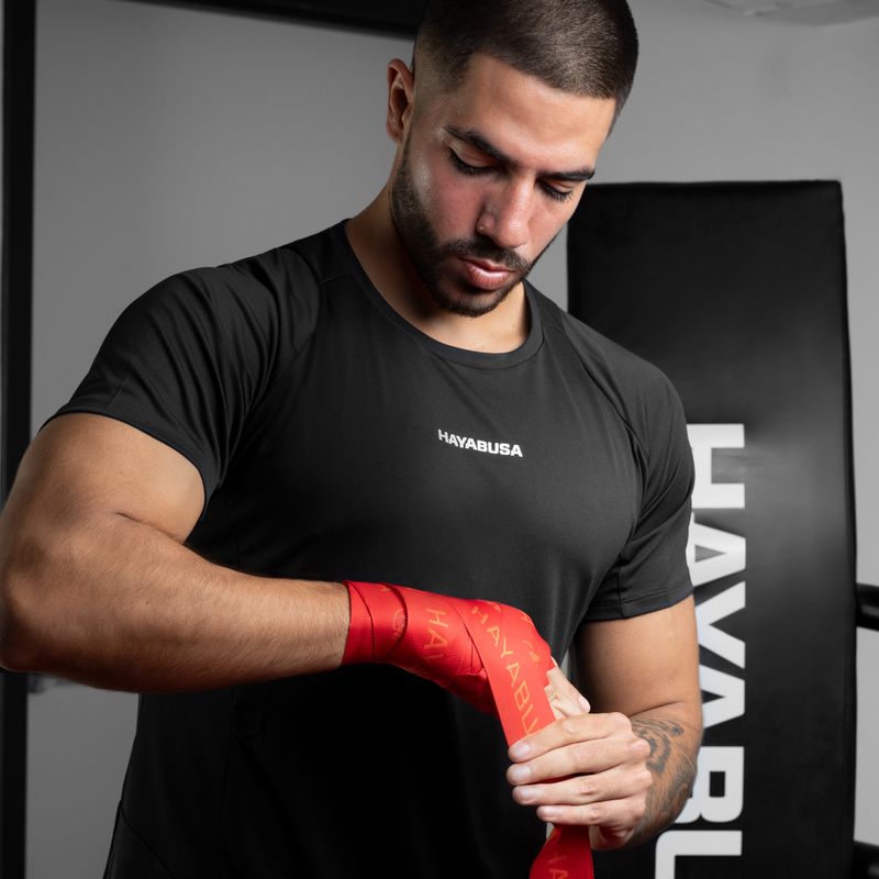 Bandaże bokserskie Hayabusa Deluxe Jacquard Handwraps 450 cm red 6