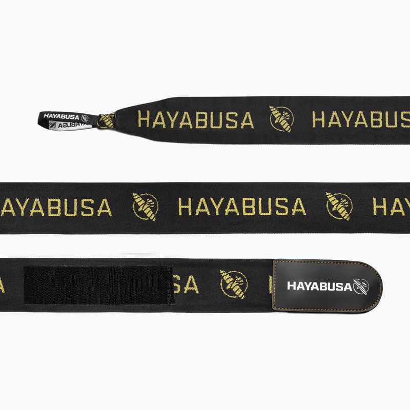 Bandaże bokserskie Hayabusa Deluxe Jacquard Handwraps 450 cm black/gold 3