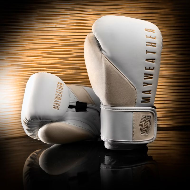 Rękawice bokserskie Hayabusa Mayweather Champ white/gold 2