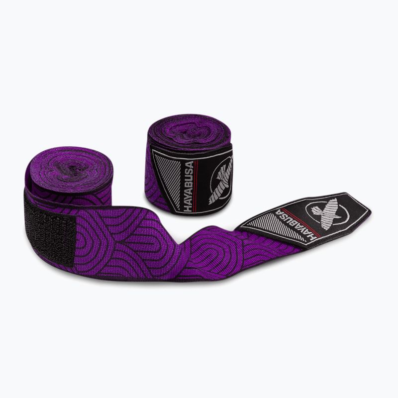 Bandaże bokserskie Hayabusa Perfect Stretch Printed 450 cm purple lotus 2