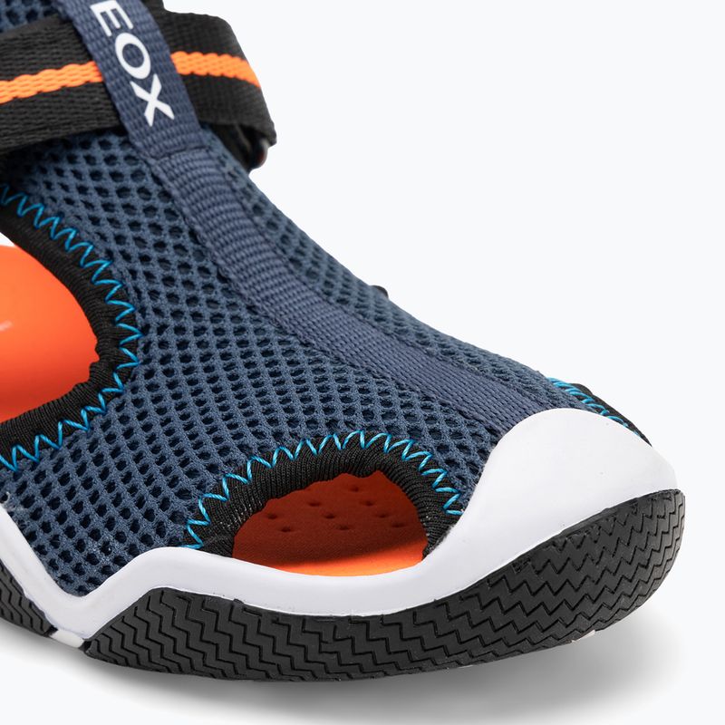 Sandały dziecięce Geox Wader navy/fluo orange 7